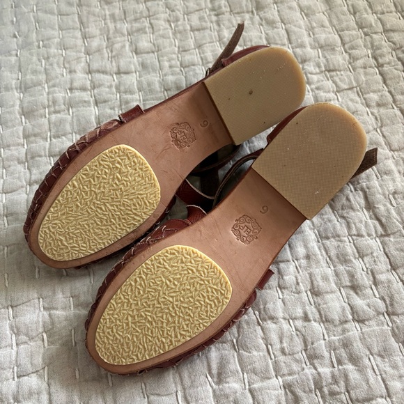 Bali ELF Riviera Woven Leather Flats in Vintage Caramel size 6 - Picture 3 of 6